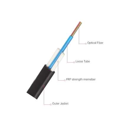 comprar Multimodo OM3 LSZH Cabo de Fibra Óptica Exterior Cabo de Fibra Óptica Flat 6 Fibra Preta fabricação em linha