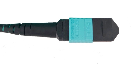 comprar OM4 12 Filamentos MPO Fiber Patch Cable Feminino 1m Tipo B 3.0mm Aqua fabricação em linha