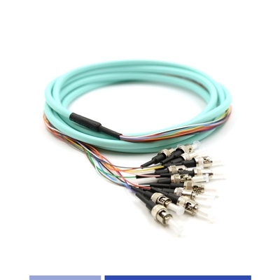 comprar 12 Fios de fibra óptica ST UPC OM3 Multimodo Fibra de fibra pigtail 50/125 LSZH 3m fabricação em linha