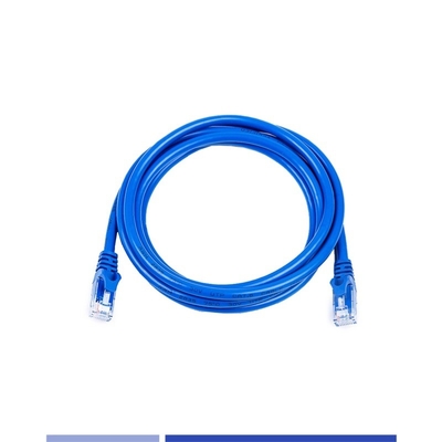 comprar 1m chapéu de PVC Cat 6a cabos de remendos UTP Cobre azul enrolado comprimento personalizado fabricação em linha
