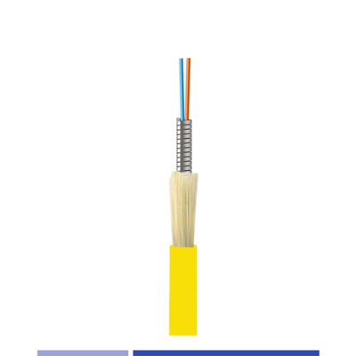 comprar Cabos de fibra óptica de interior de modo único G652D 6 fios de fibra blindada LSZH Jaqueta amarelo fabricação em linha