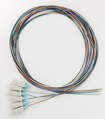 comprar 6 Fibras SC/UPC OM3 Fibras Pigtail Aqua Boot LSZH 1m fabricação em linha