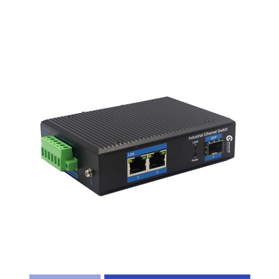 comprar Conversor de Fibra de Mídia Industrial 10/100/1000M 1 SFP com 2 portas RJ45 Single Mode SMF Duplex 1310nm 20KM fabricação em linha