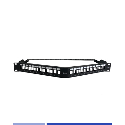 comprar 1U módulo 24 Port angular Patch Panel descarregar Keystone Jack fabricação em linha
