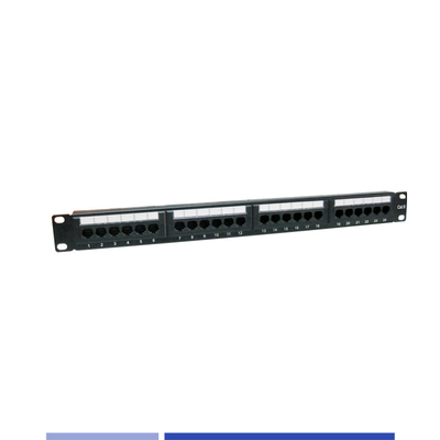 comprar Painel de parche de portão 1U não blindado Cat6 24 montado com gerenciador de cabo fabricação em linha