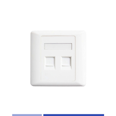 comprar Acessórios de telecomunicações interiores Placa de face de dupla porta para Cat3 Cat5E Cat6 Keystone Jack fabricação em linha