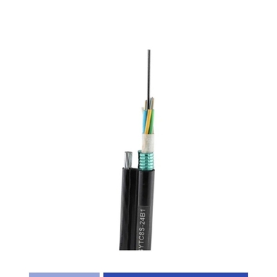comprar Cabos de fibra óptica aéreos de 24 núcleos, de modo único 9/125um com mensageiro de fio de aço PE GYTC8S fabricação em linha