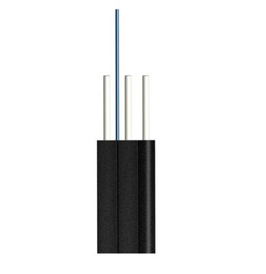 comprar 1 Fiber Outdoor Fiber Optic Drop Cable 9/125 SMF G657A1 LSZH ,FRP messenger 2xFRP strength Member fabricação em linha