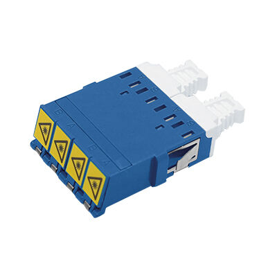 comprar Adaptador de fibra óptica LC Quad com obturador anti-laser Quad monomodo sem flange fabricação em linha