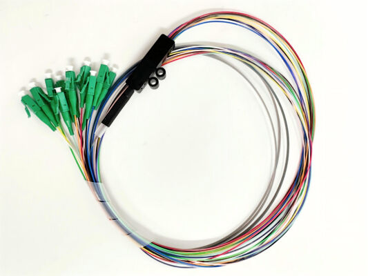 comprar 12 Fibra LC/APC Modo único OS2 Faixa de fibra óptica Pigtail 3m para redes FTTH fabricação em linha