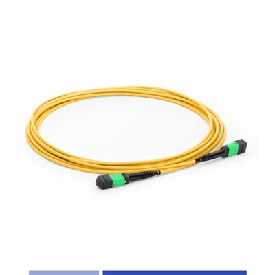 12 Núcleo MTP® Fibra Óptica Cordão de Parche Feminino SingleMode G652D 10m Cabos de Fibra OFNP Tipo B