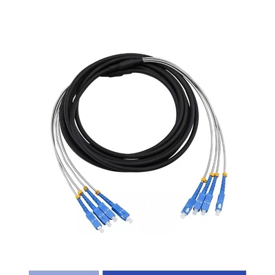 FTTA Cordão de remendo de fibra óptica blindada exterior 4 núcleo LC LC cordão de remendo LSZH casaco 5m