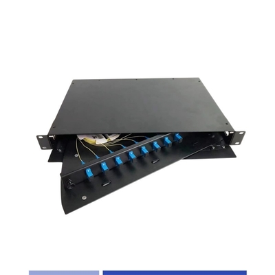 Fibra óptica painel de remendo 12 Port SC Simplex rotativo 1U 19 