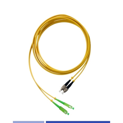 Cordão de remendo de fibra óptica de modo único SC/APC para FC/UPC Duplex 3.0mm LSZH