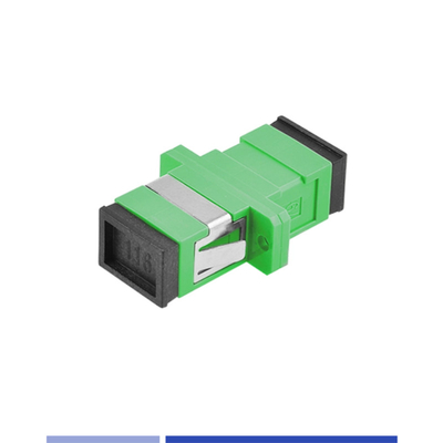 Conector Simplex de peso leve SC APC Fácil instalação com flange verde