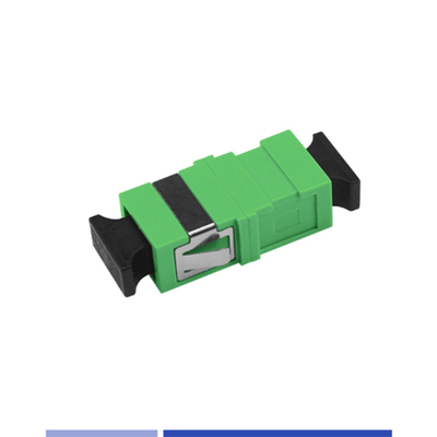 Adaptador de fibra óptica Single-mode SC/APC Simplex acoplador óptico sem flange Verde