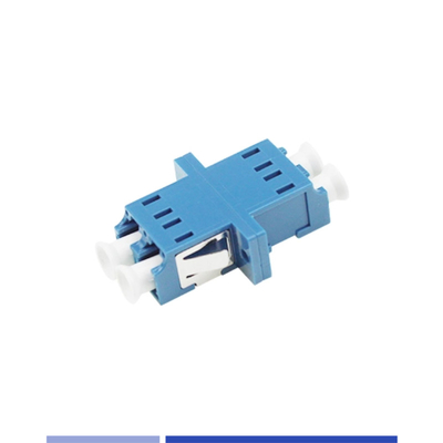 Duplex LC UPC Conector de Fibra de Modo Único Casas de Plástico com Flange Azul