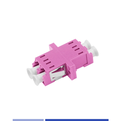 OM4 LC UPC Duplex Connector de alta eficiência versátil com flange magenta