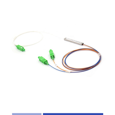 1x2 SC APC Splitter de Potência Óptica de Modo Único Mini Modulo Sem Bloco 900μM