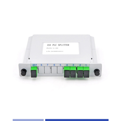Compacto 1x4 PLC Splitter Single Mode SC APC Alta precisão Leve