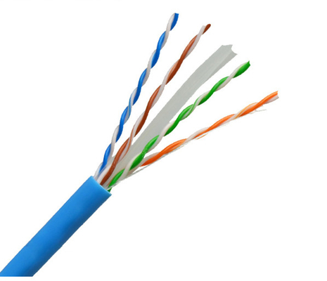 Cat6 23AWG Ethernet Cable UTP Solid Copper 4 Pair PVC Blue 305Mtr